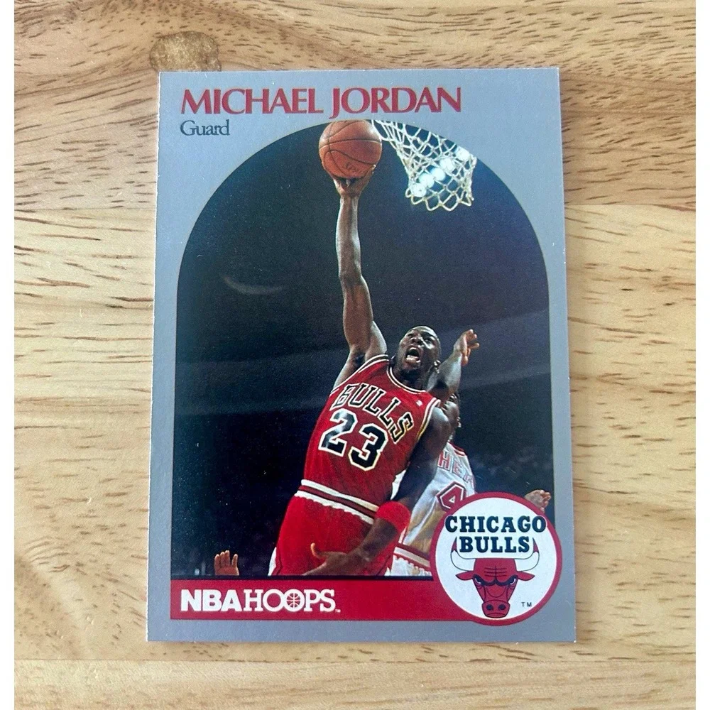 MICHAEL JORDAN 1990-91 NBA HOOPS BASE #65 CHICAGO BULLS BASKETBALL CARD